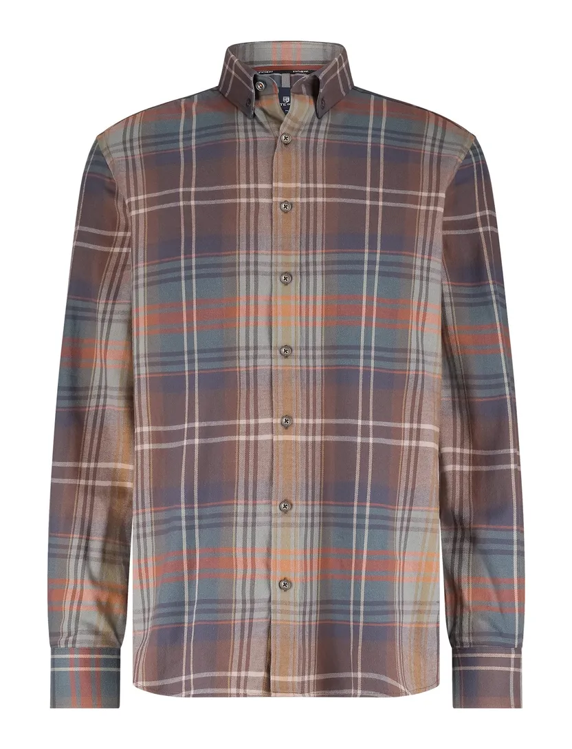 casual overhemd State of Art Regular Fit bruin