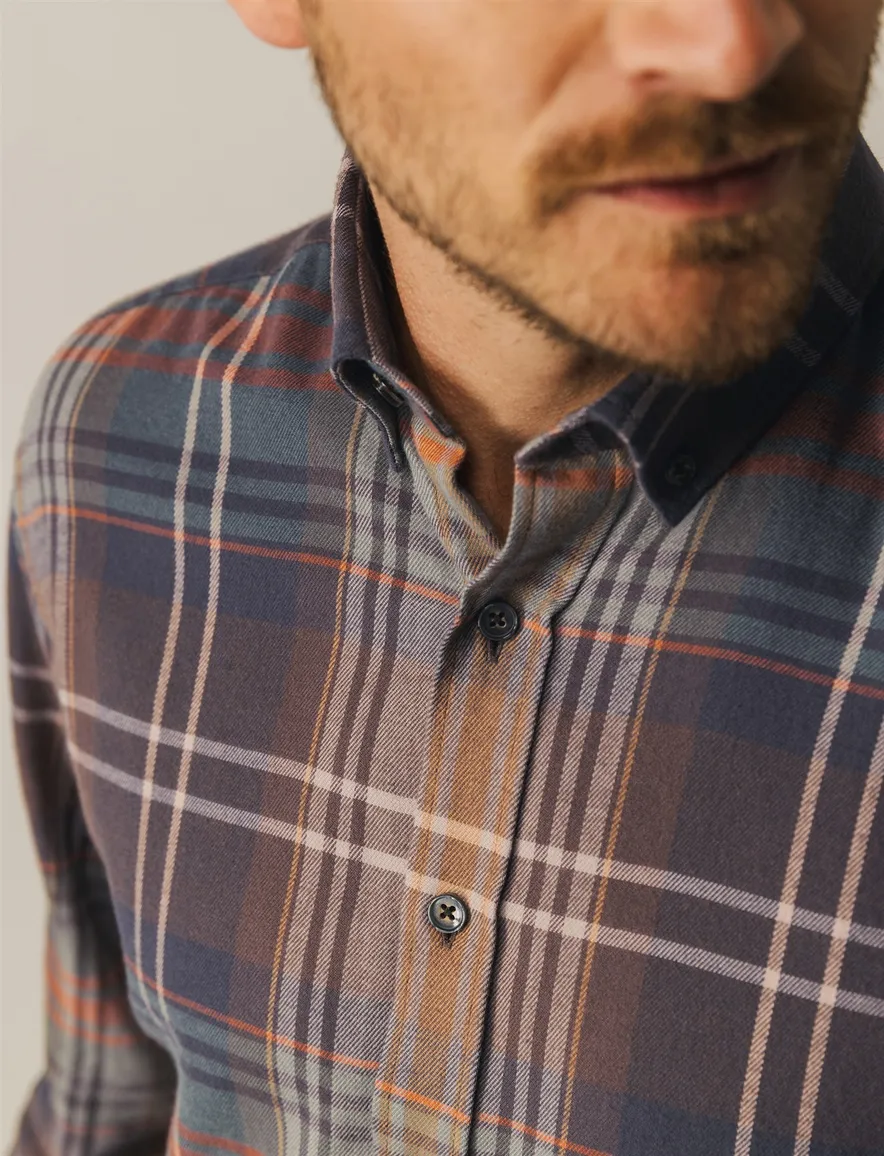 casual overhemd bruin State of Art Regular Fit