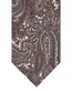 Profuomo stropdas bruin zijde vierkantjes paisley