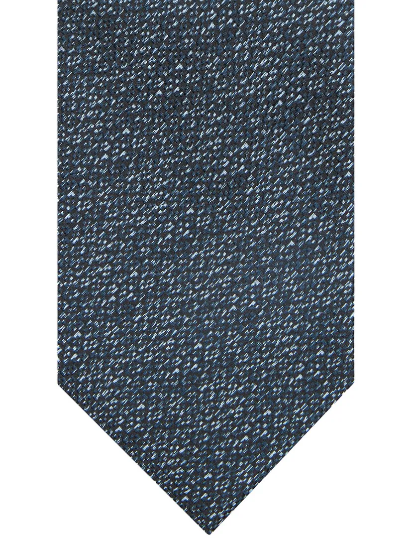 Stropdas Profuomo groen geprint patroon speckle