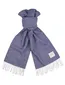 Profuomo blauwe sjaal effen lamswol