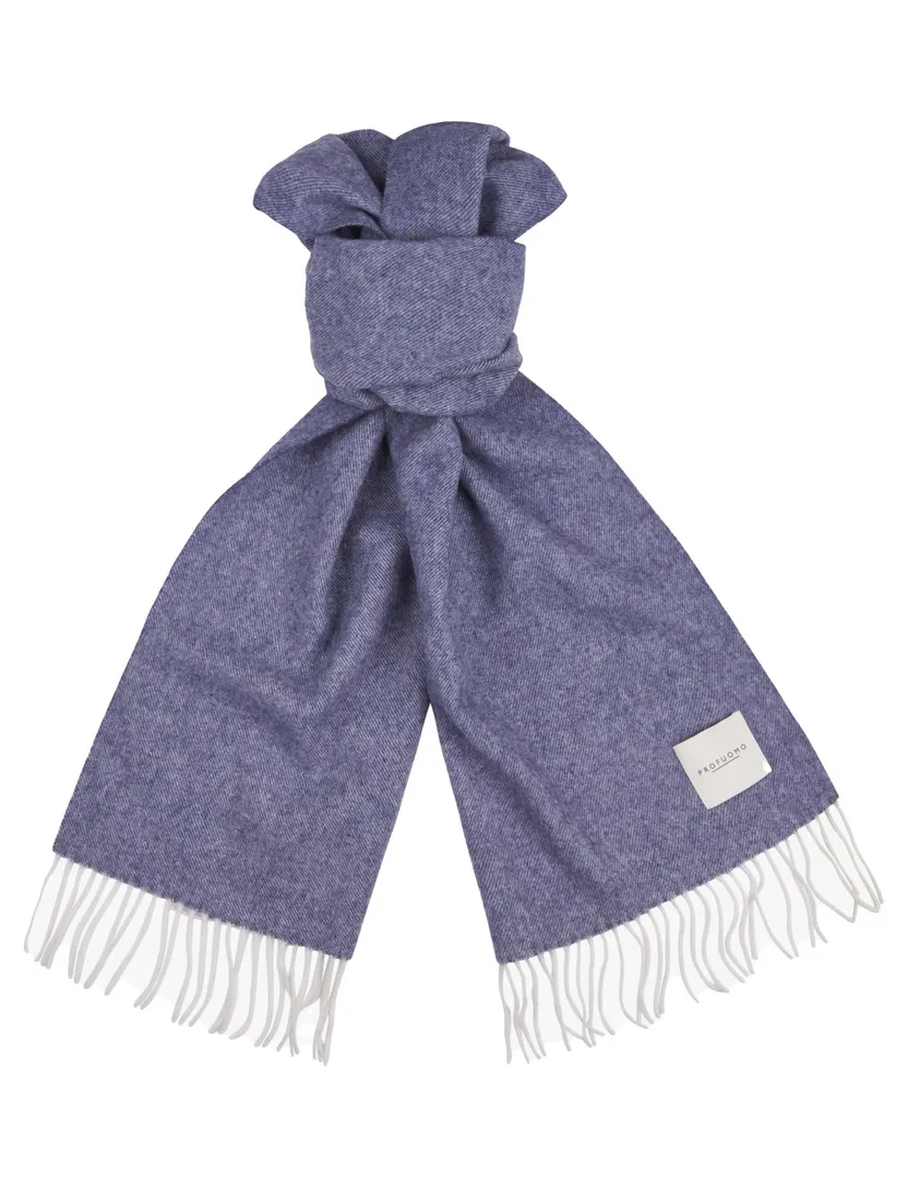 sjaal Profuomo blauw lamswol