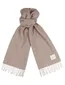sjaal Profuomo lamwol beige effen