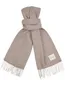 Profuomo sjaal beige geprint lamwol