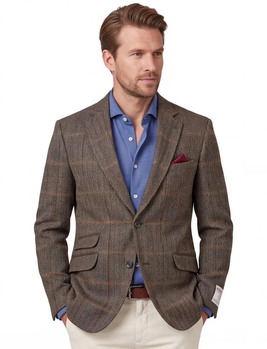 Wellington of Billmore colbert bruin geruit London wol