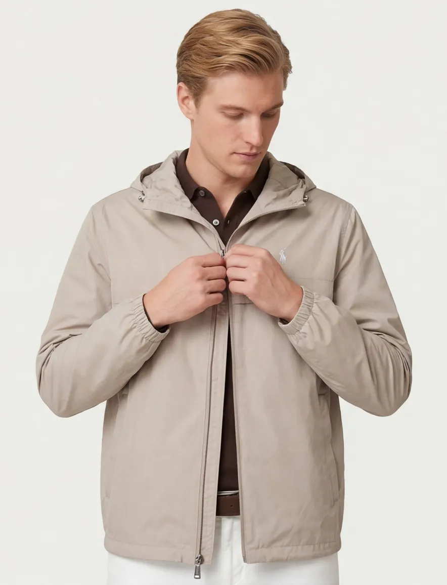 Polo ralph lauren regenjas beige polyester