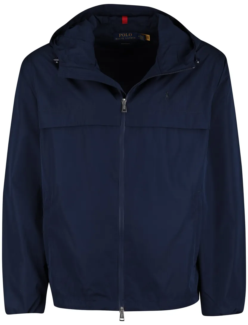 regenjas donkerblauw polo ralph lauren effen