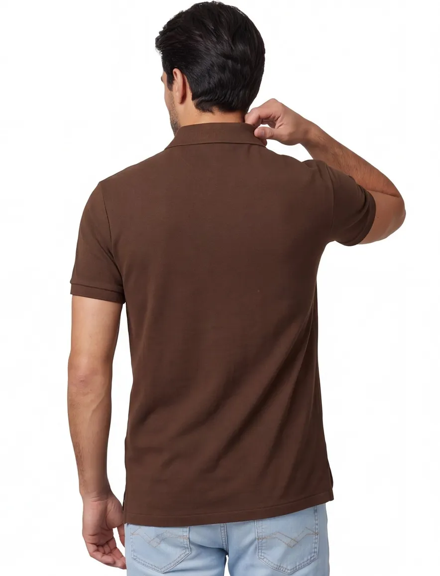 Polo Ralph Lauren polo bruin pique slim fit