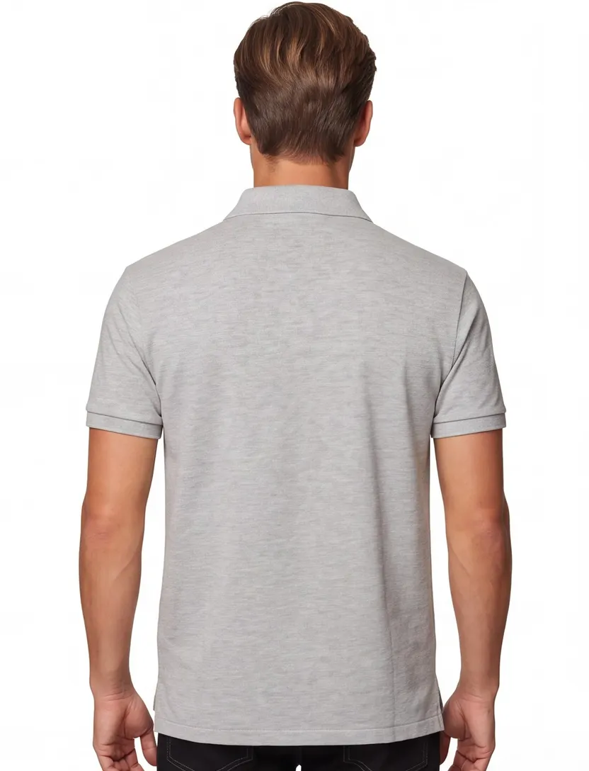 Slim fit Polo Ralph Lauren polo grijs pique