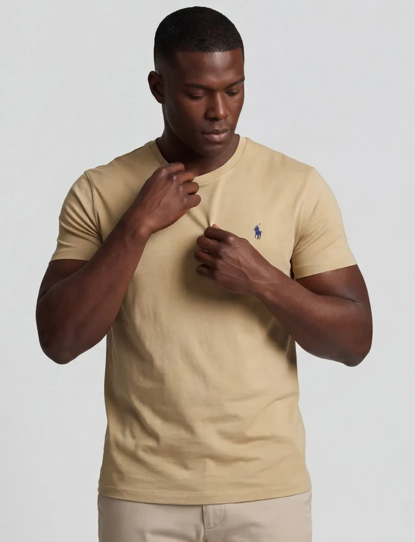 Polo ralph lauren t-shirt effen beige