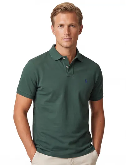 Polo Ralph Lauren Polo Ralph Lauren custom slim fit polo groen katoen