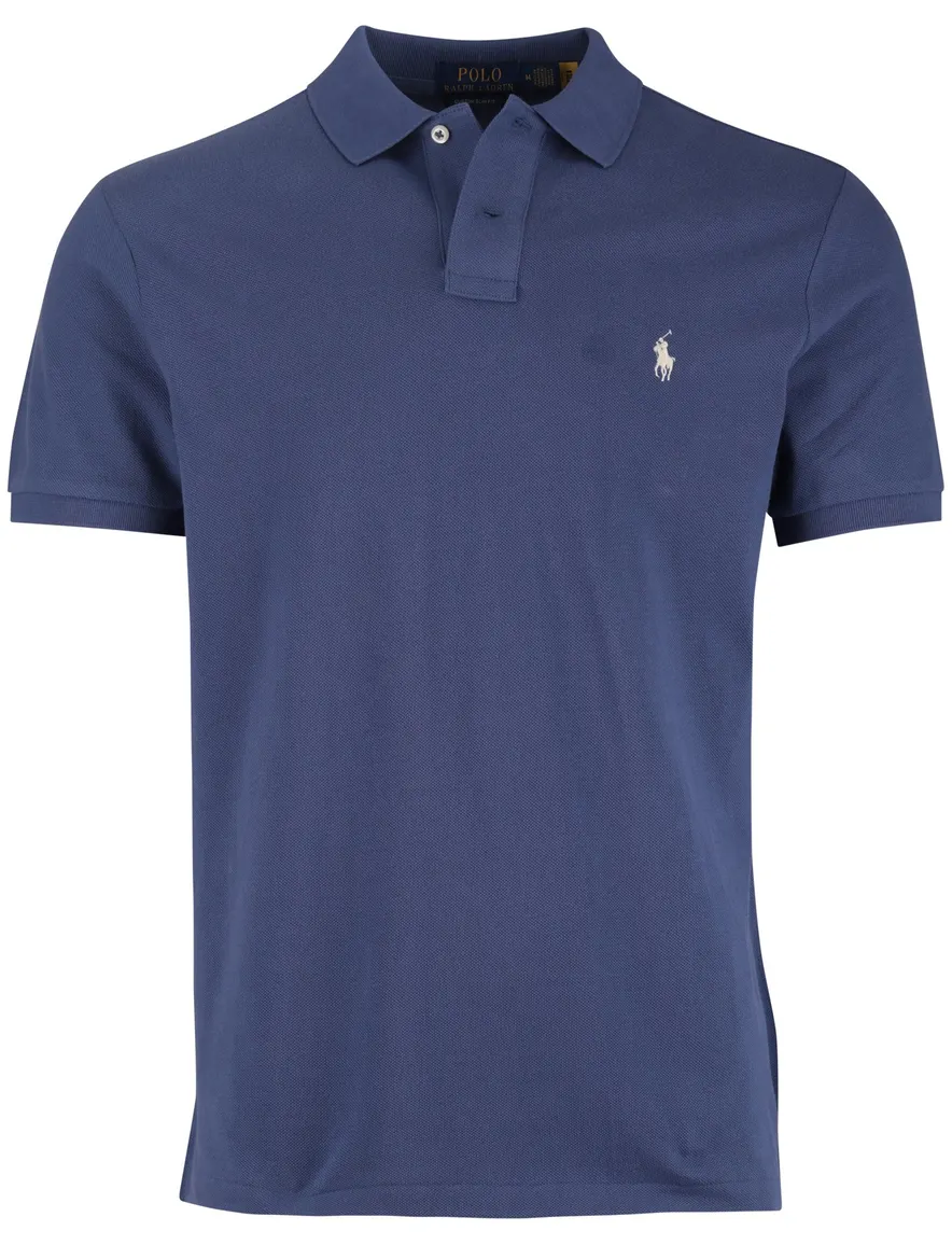 Polo Ralph Lauren custom slim fit polo blauw pique