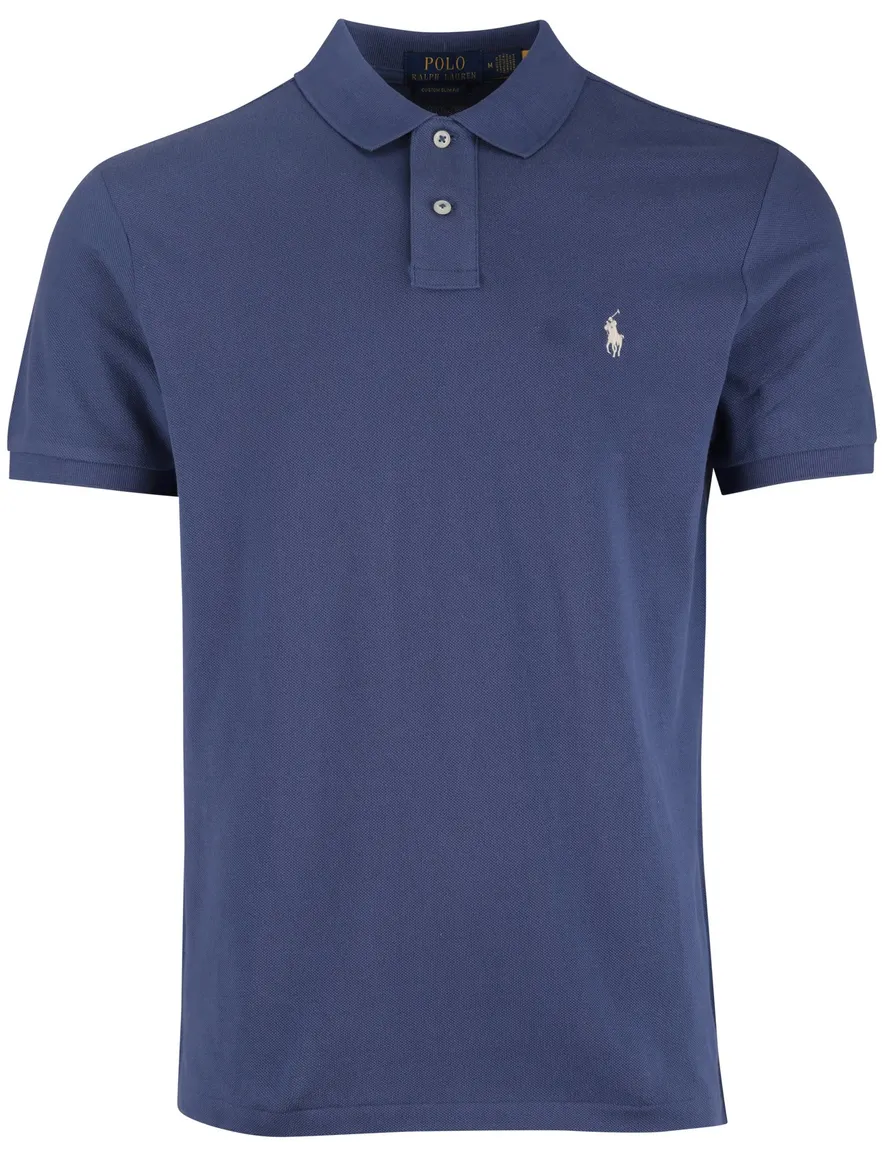 Polo Ralph Lauren custom slim fit polo blauw pique