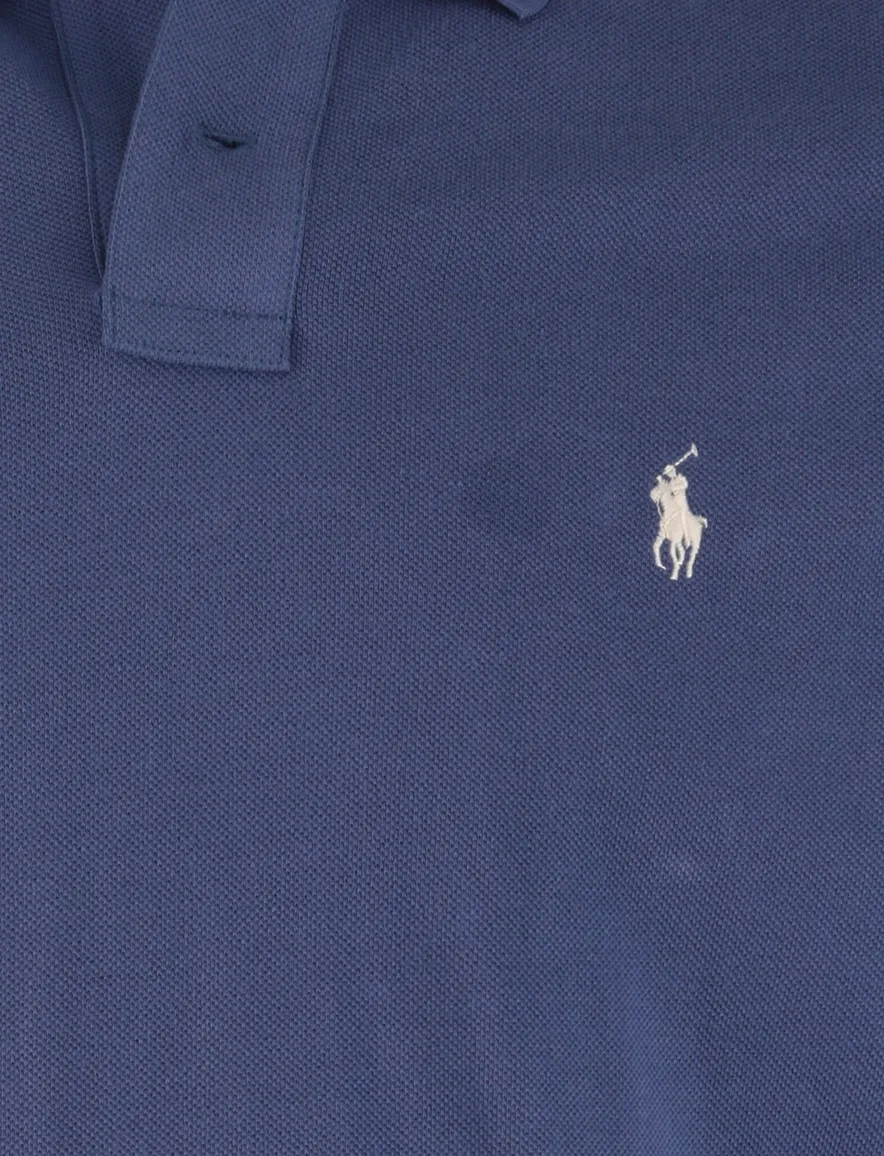 Polo Ralph Lauren custom slim fit polo blauw pique