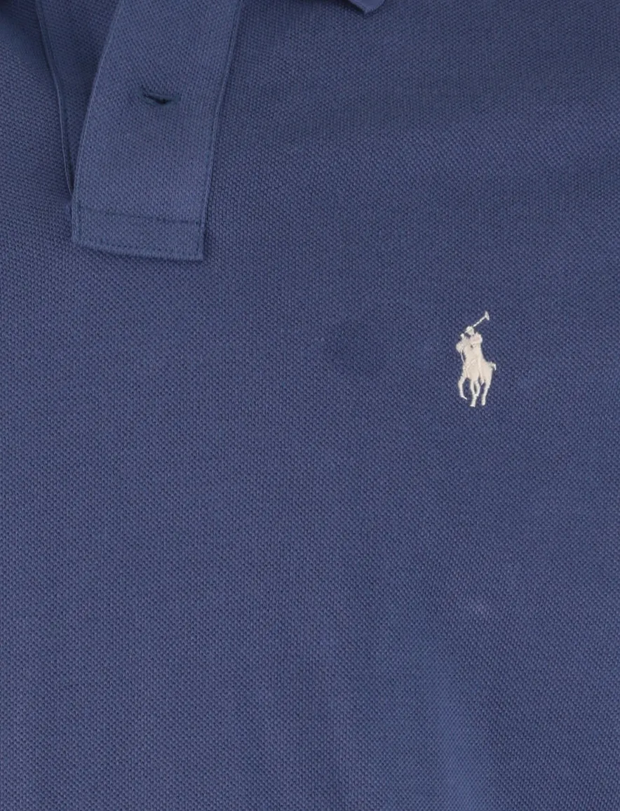 Polo Ralph Lauren custom slim fit polo blauw pique