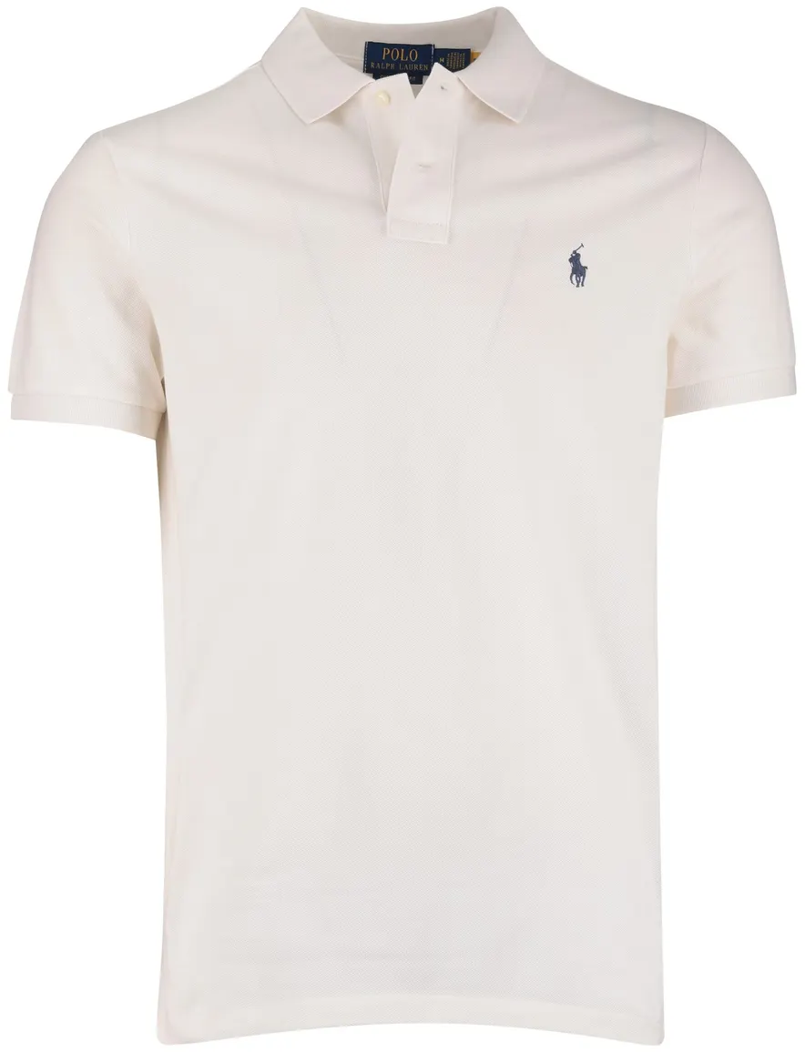 Polo Ralph Lauren custom slim fit polo creme katoen