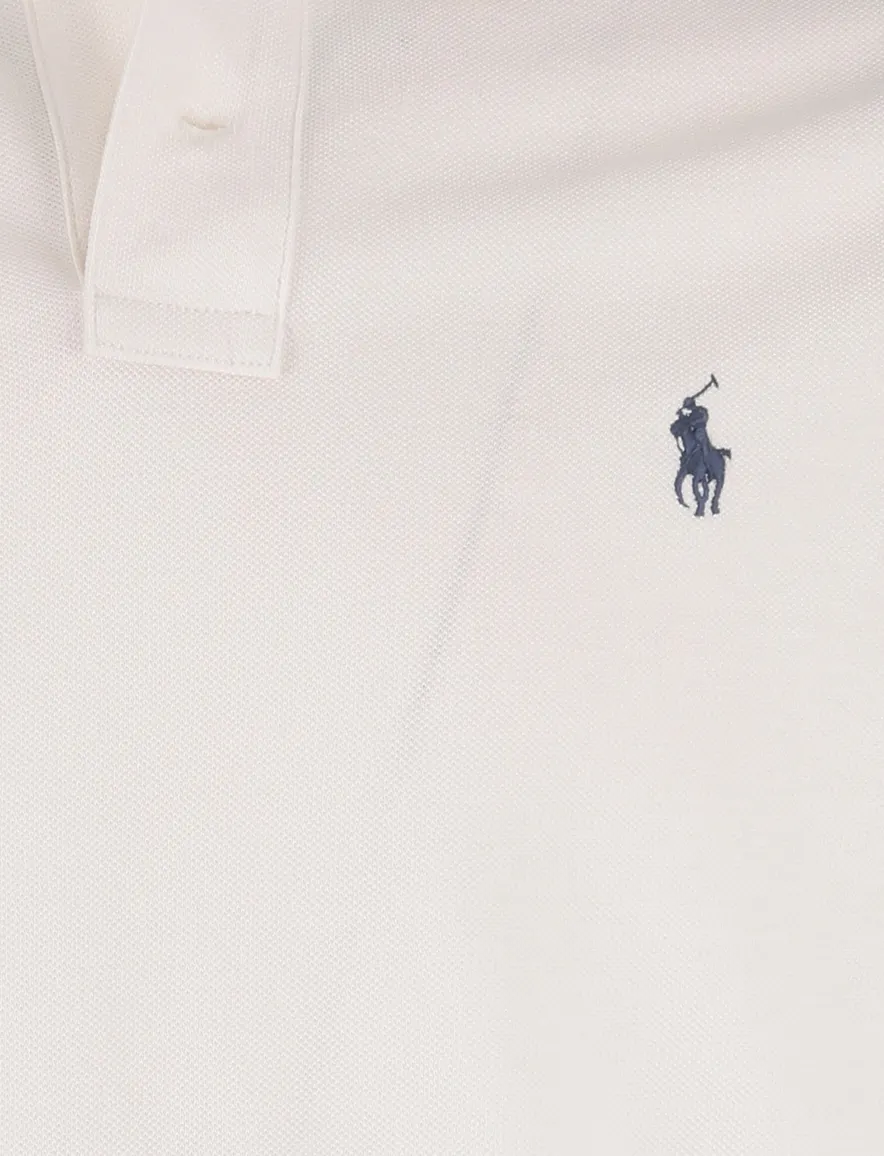 Polo Ralph Lauren custom slim fit polo creme katoen