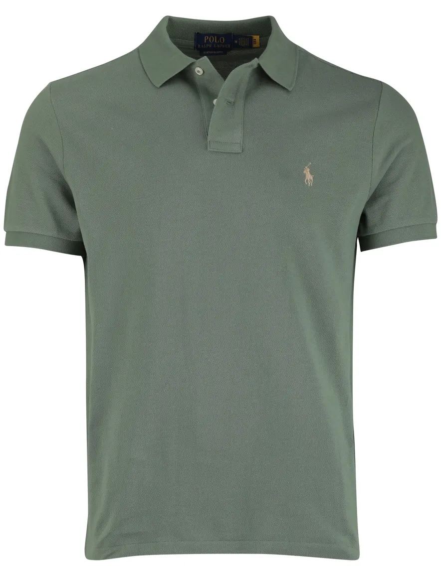 Polo Ralph Lauren custom slim fit polo groen pique