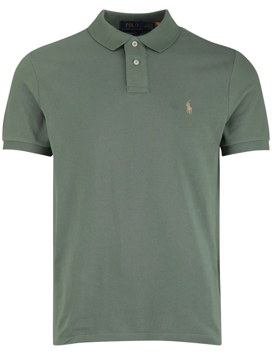 Polo Ralph Lauren custom slim fit polo groen pique