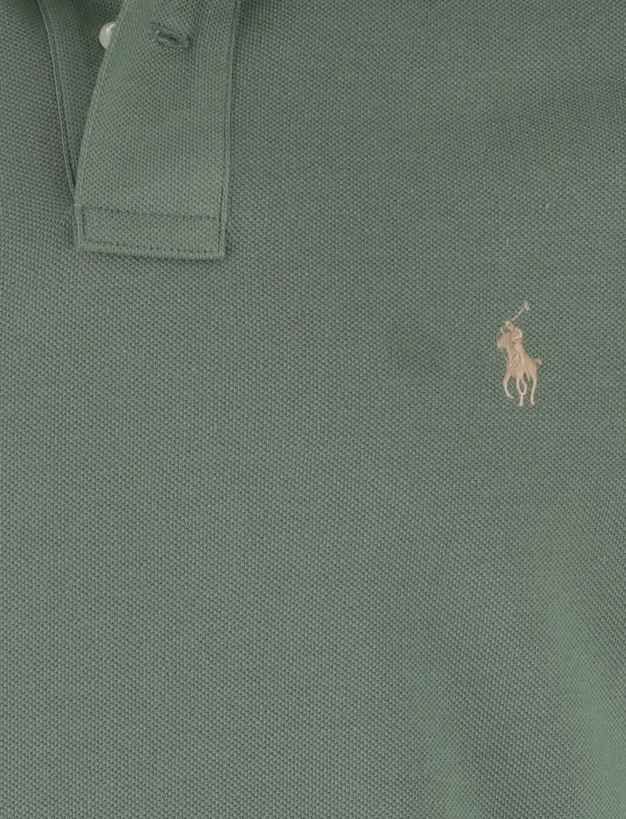 Polo Ralph Lauren custom slim fit polo groen pique