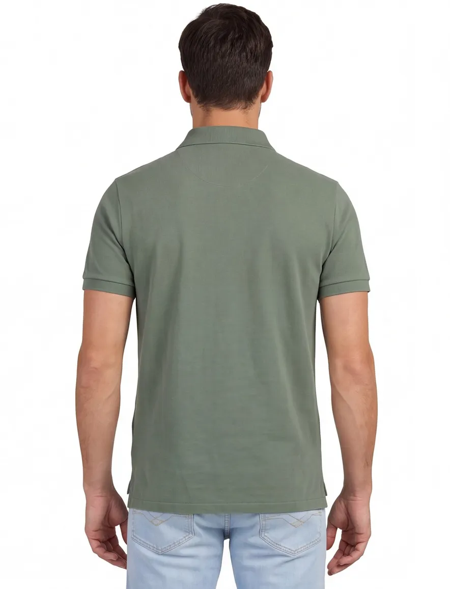 Polo Ralph Lauren custom slim fit pique polo groen