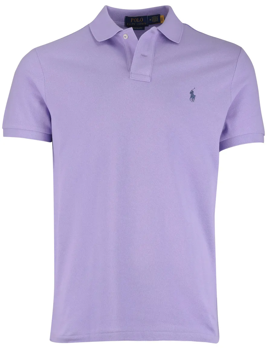 Polo Ralph Lauren custom slim fit polo paars katoen