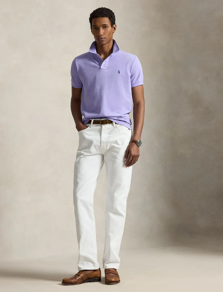 Polo Ralph Lauren custom slim fit polo paars pique