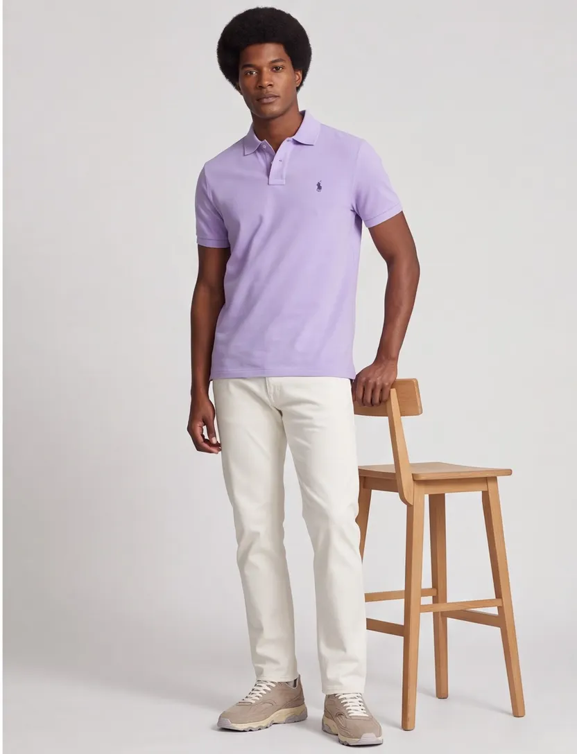 Custom slim fit Polo Ralph Lauren polo paars