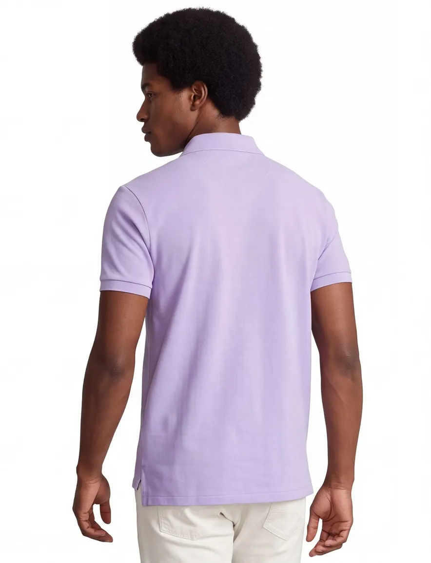 Polo Ralph Lauren custom slim fit polo paars katoen