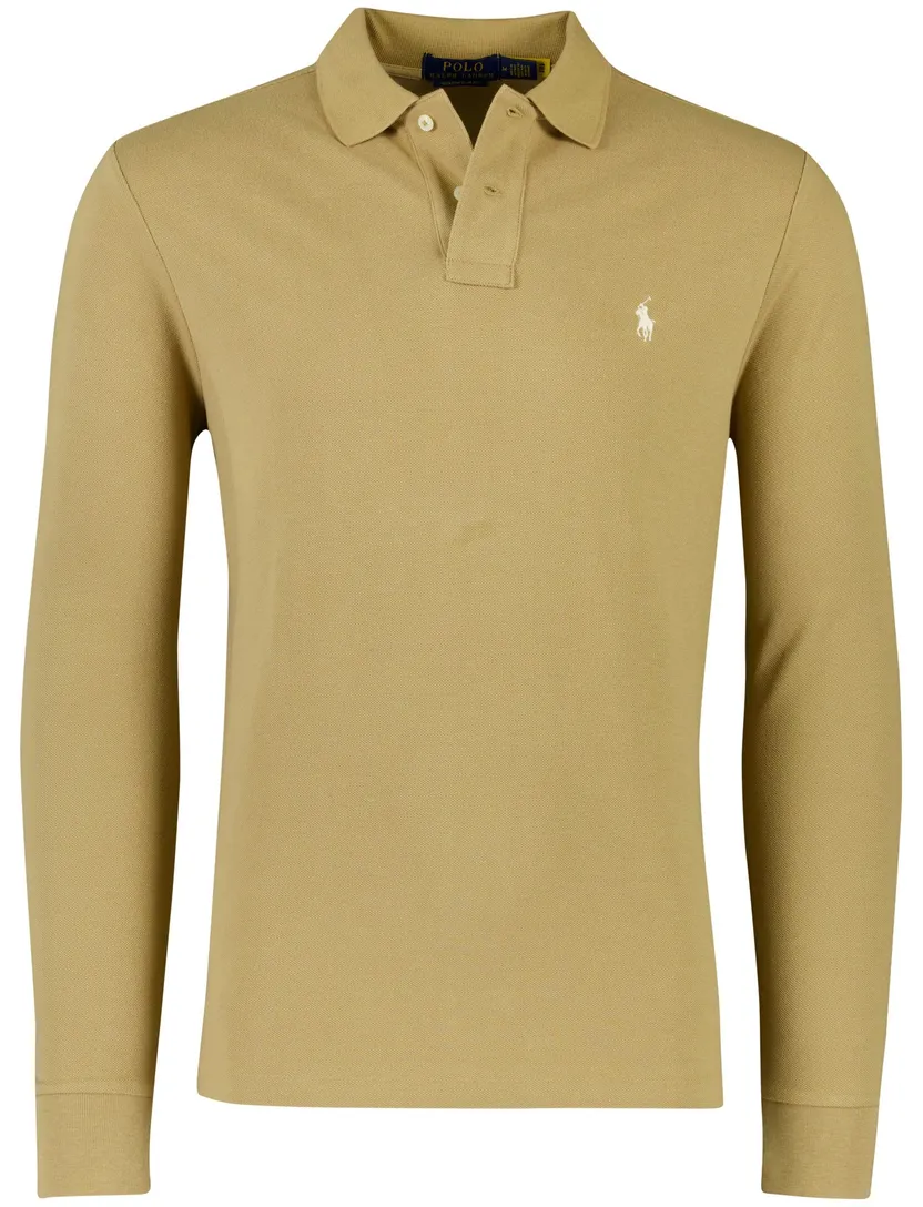 Polo ralph lauren polo camel katoen effen