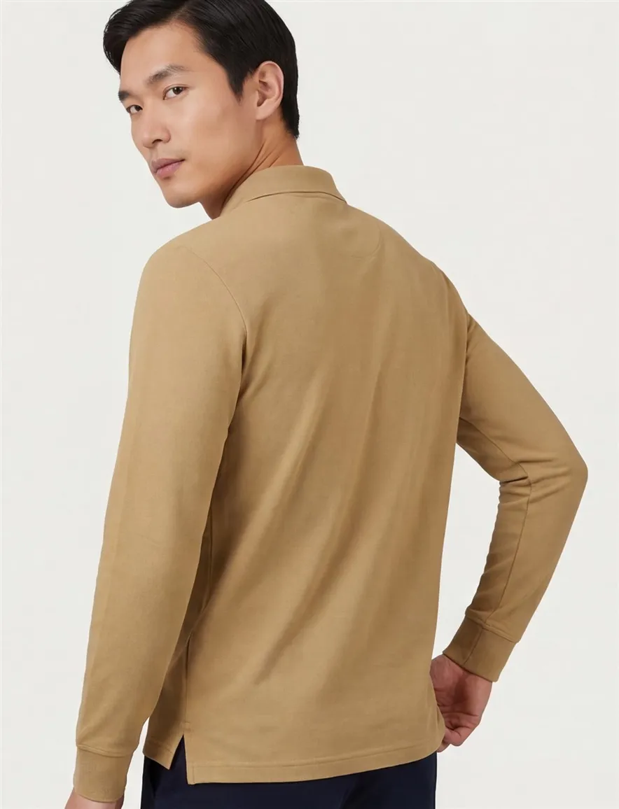 Polo Ralph Lauren polo lange mouw camel