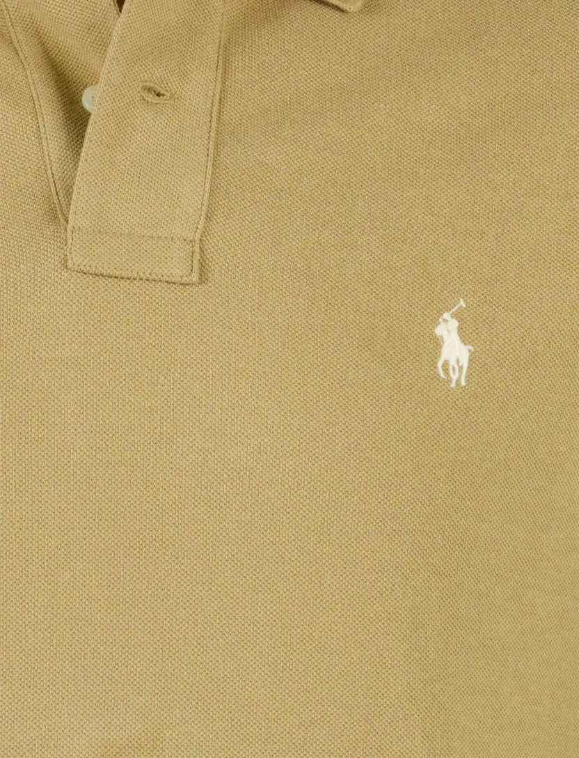 Polo ralph lauren polo camel katoen effen
