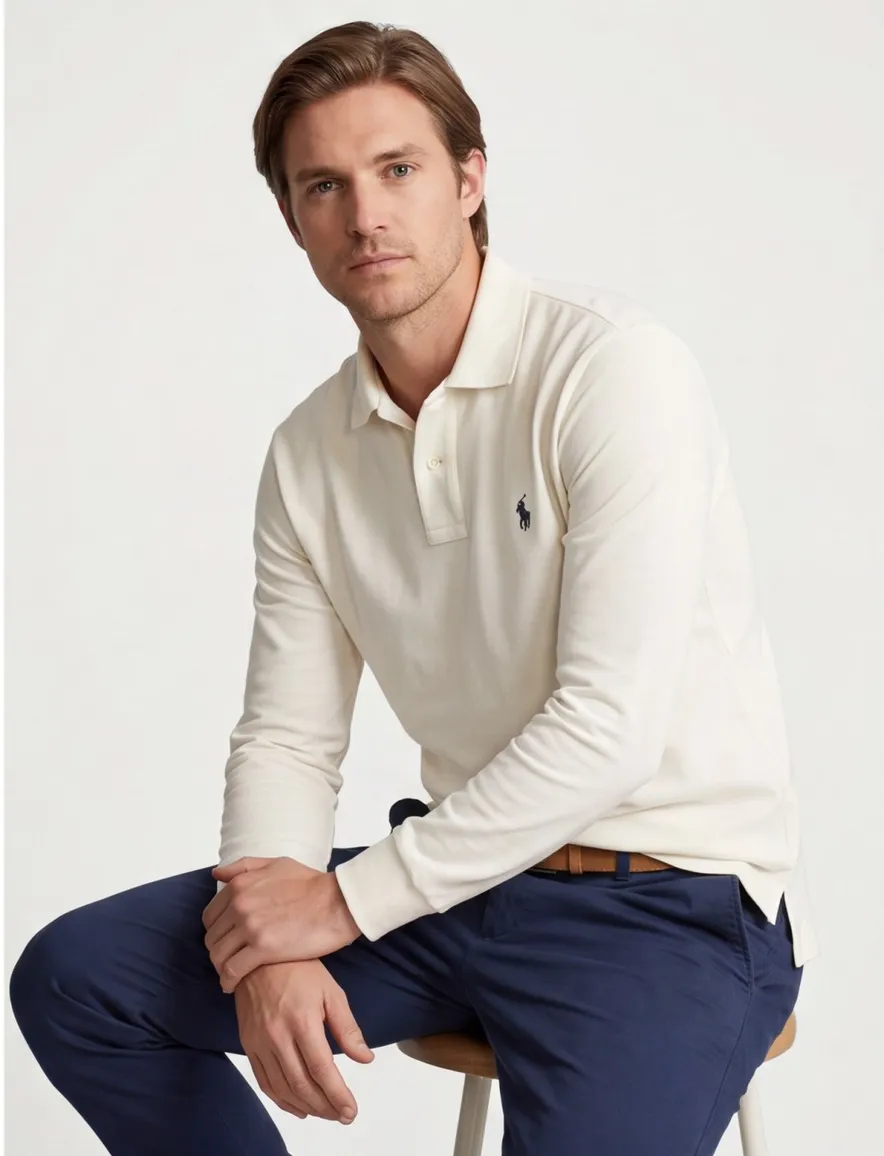 Polo ralph lauren polo wit katoen effen