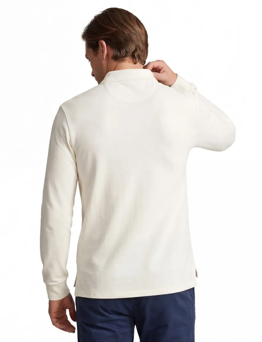 Polo Ralph Lauren polo lange mouw gebroken wit