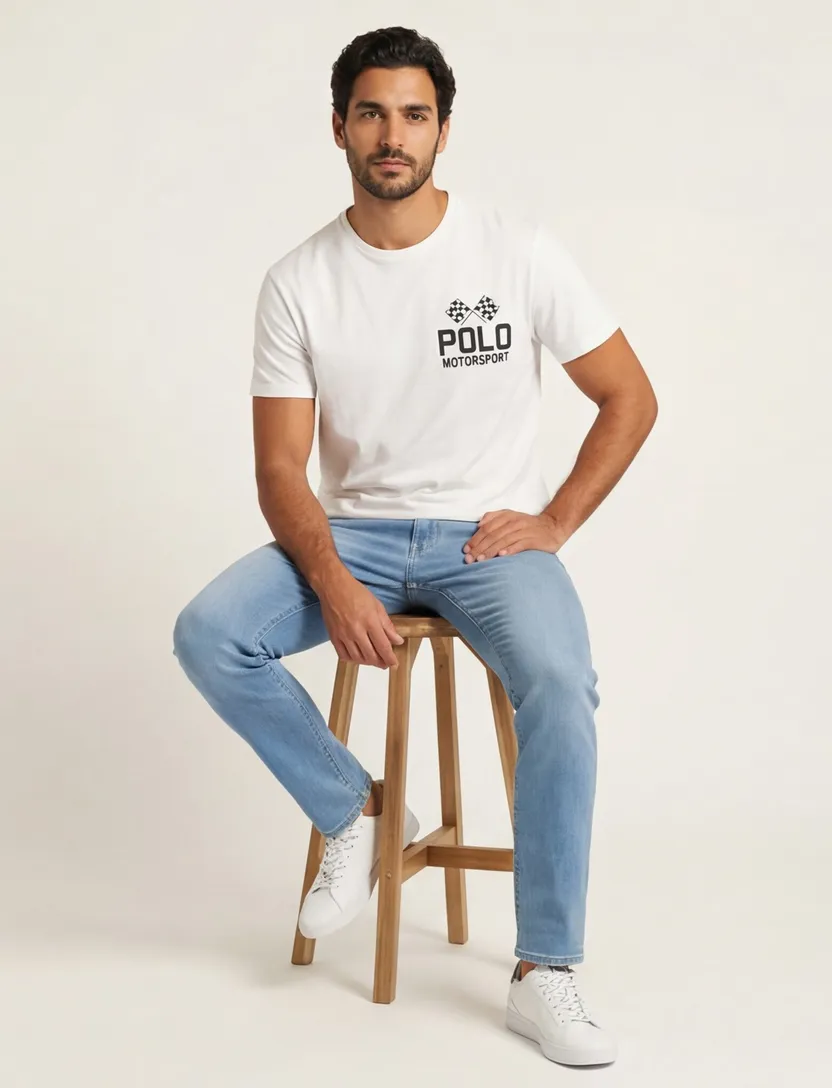 Polo Ralph Lauren wit t-shirt print normale fit