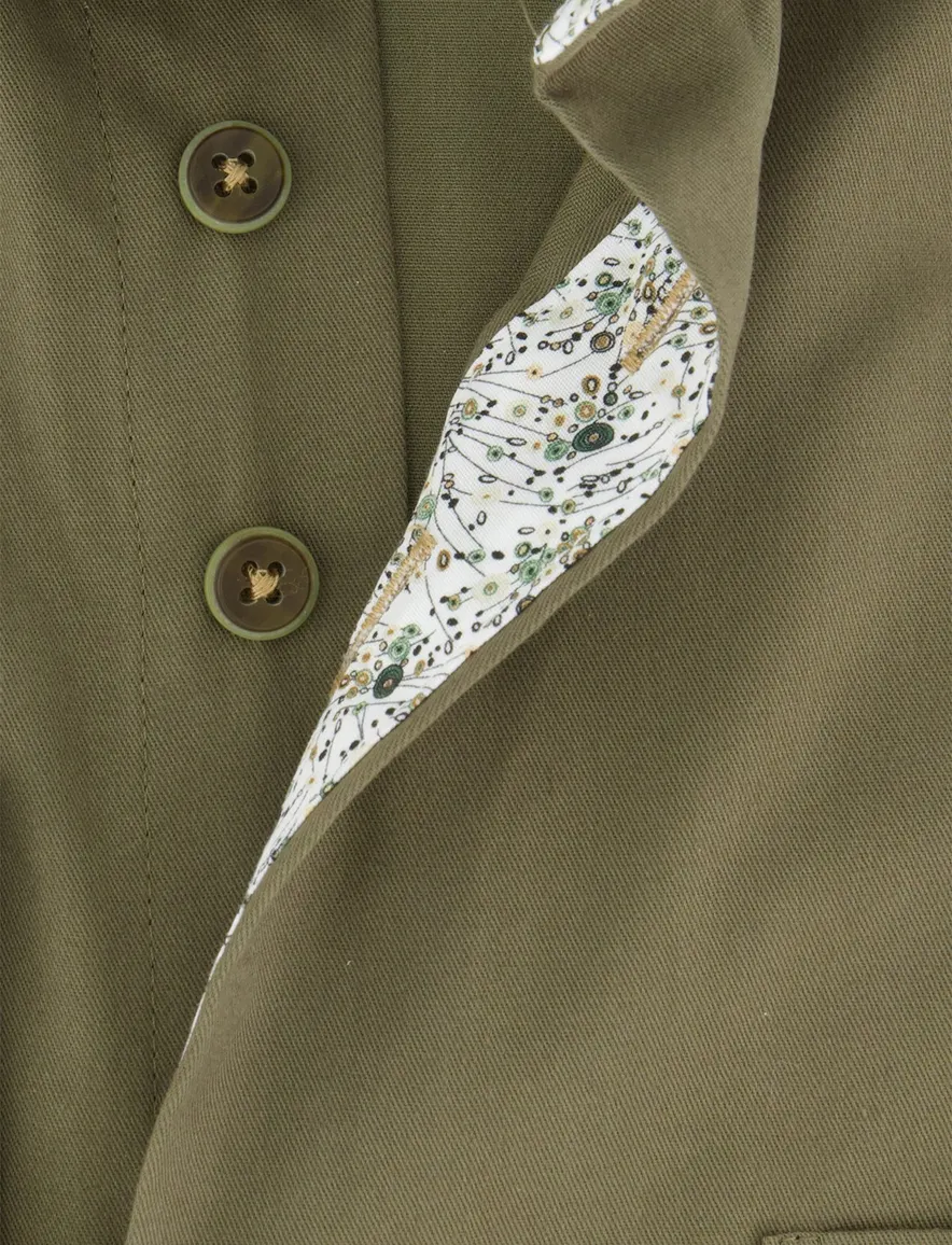 Portofino overhemd groen effen regular fit