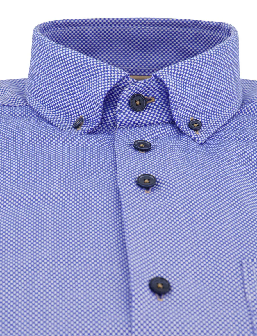 casual overhemd blauw Portofino Regular Fit