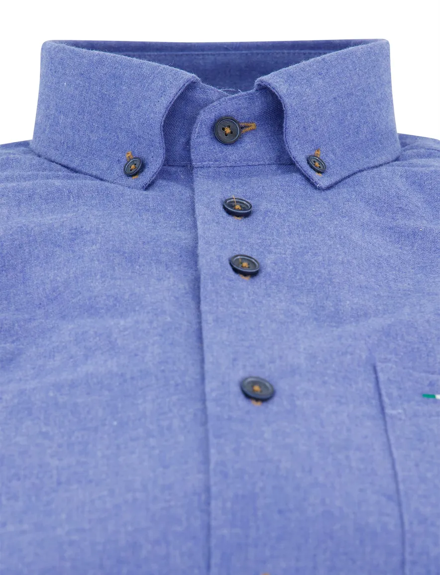 Portofino Regular Fit casual overhemd blauw