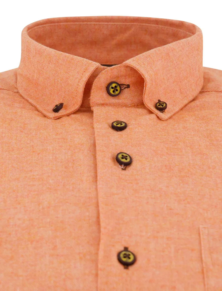 Portofino Regular Fit casual overhemd oranje katoen