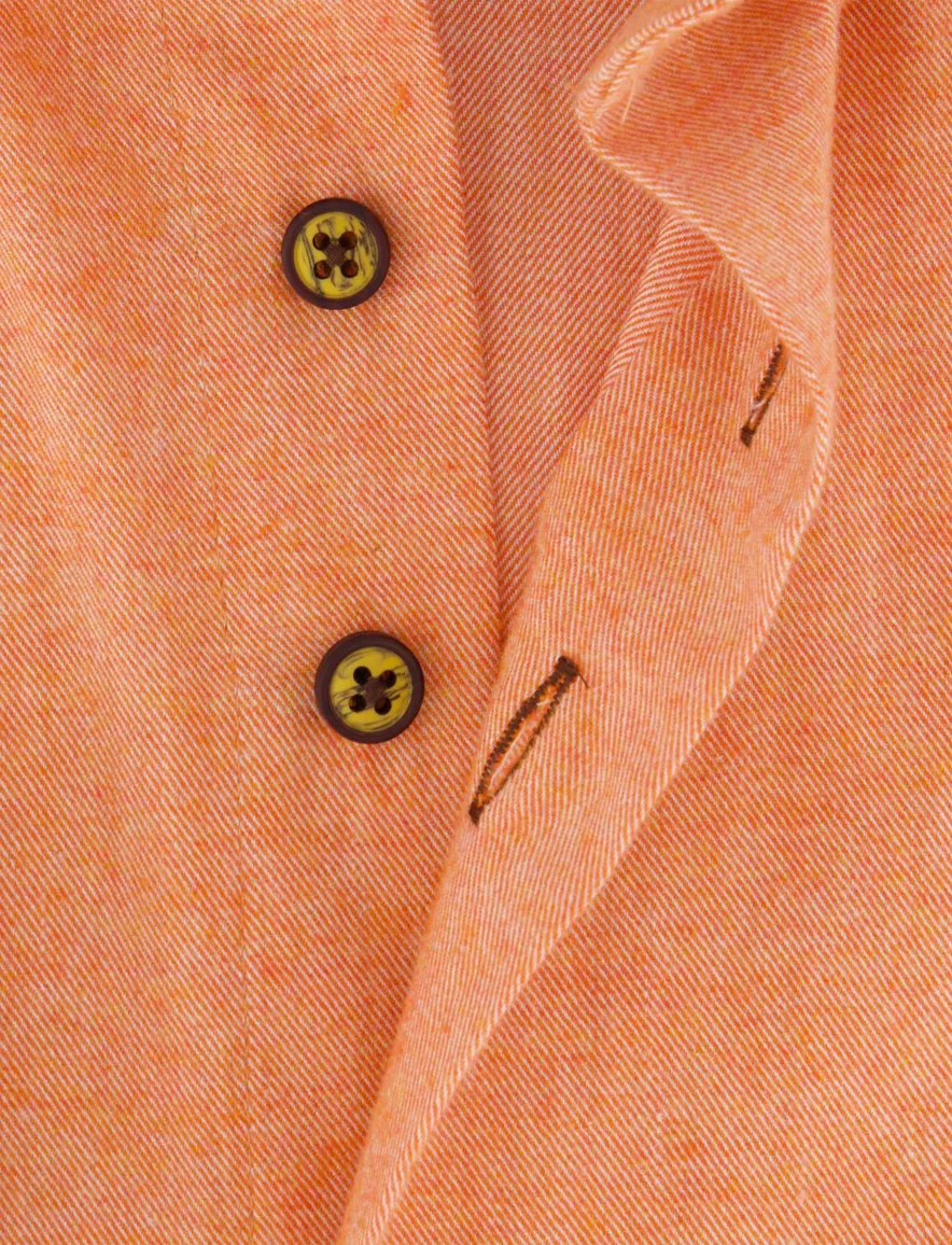 casual overhemd oranje Portofino Regular Fit