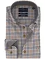 Geruit Portofino overhemd blauw normale fit katoen