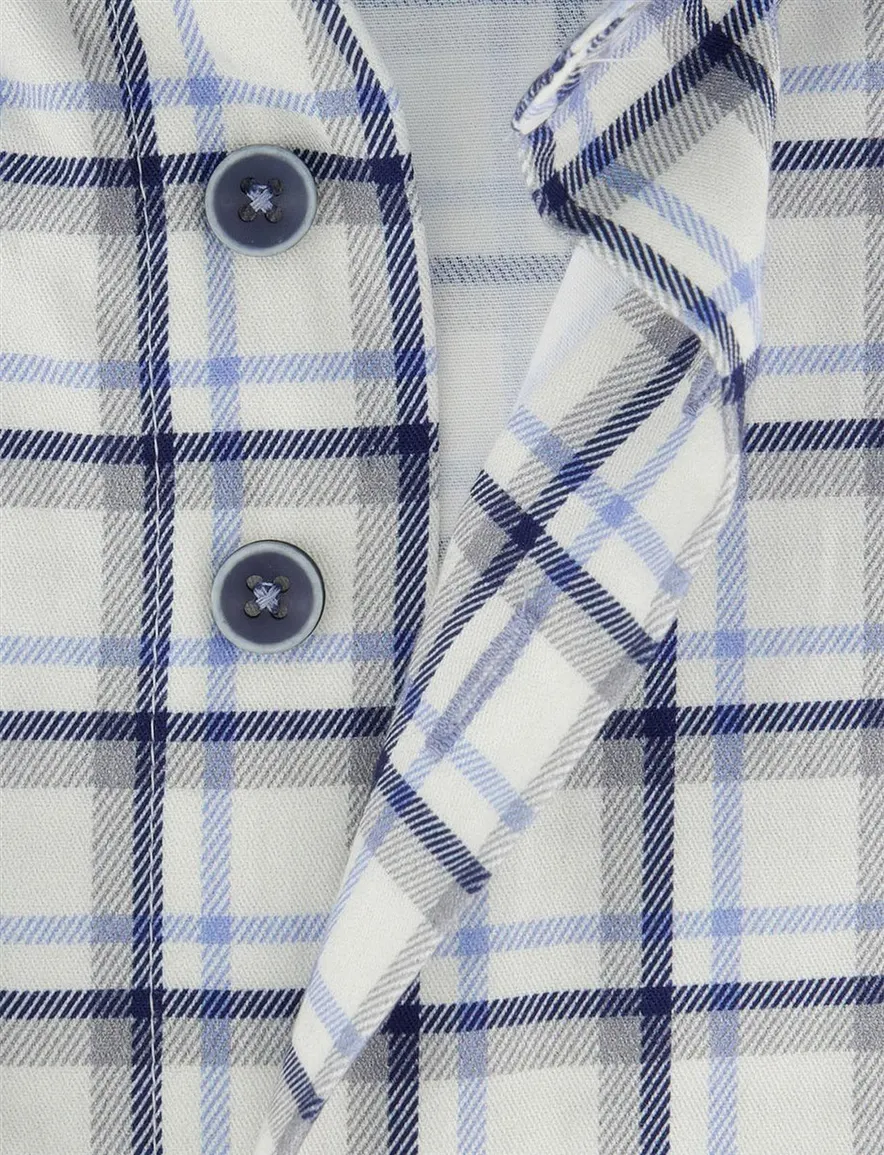 Portofino Overhemd Blauw ruit wit