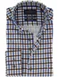 Regular fit geruit Portofino overhemd blauw bruin