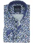 Portofino regular fit blauw geprint overhemd katoen