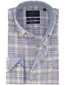 Normale fit overhemd Portofino blauw geruit
