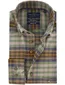 Casual overhemd Portofino regular fit bruin geruit