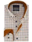 Casual overhemd Portofino regular fit oranje flannel
