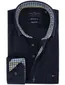 Katoenen regular fit overhemd Portofino corduroy donkerblauw