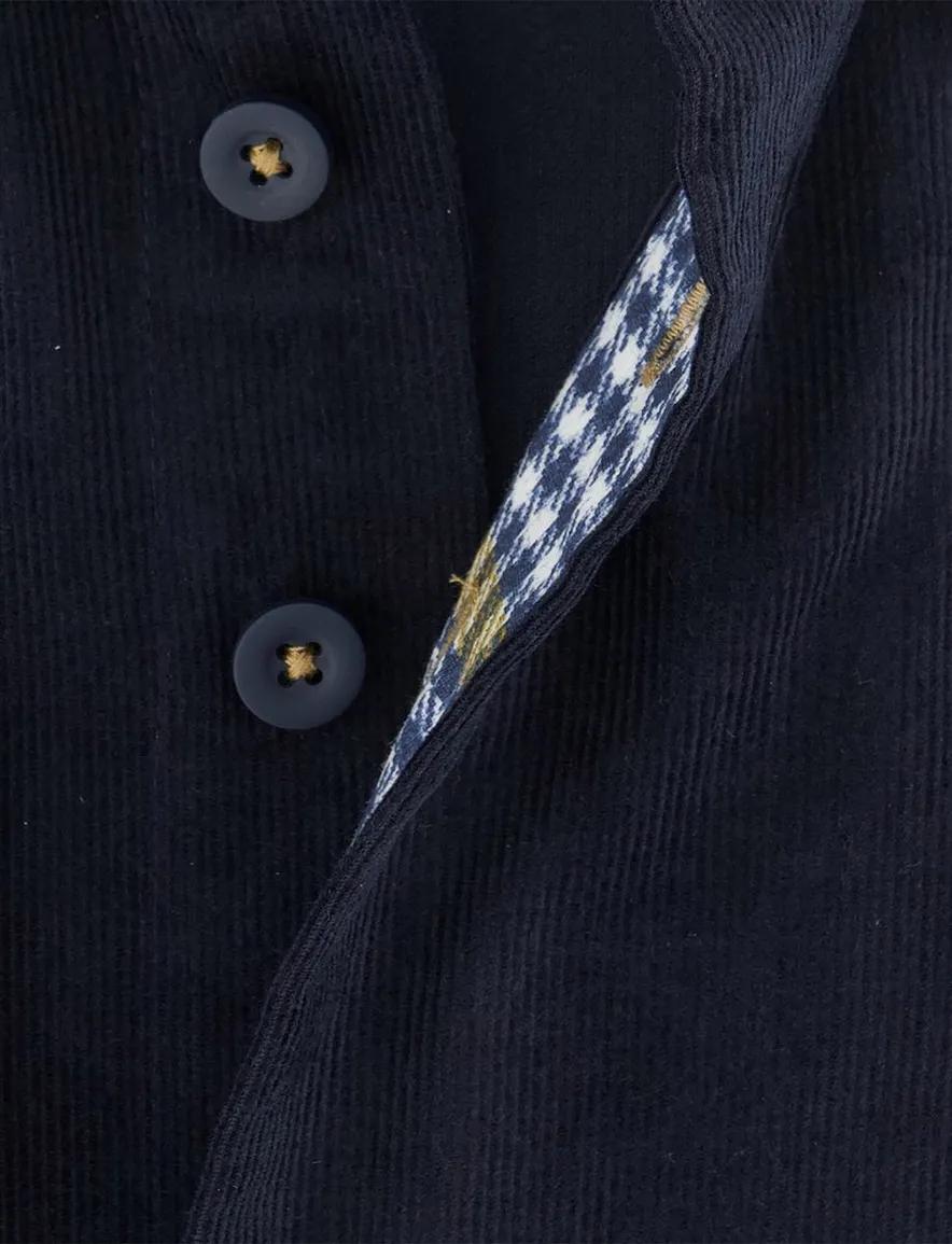 Portofino overhemd donkerblauw corduroy