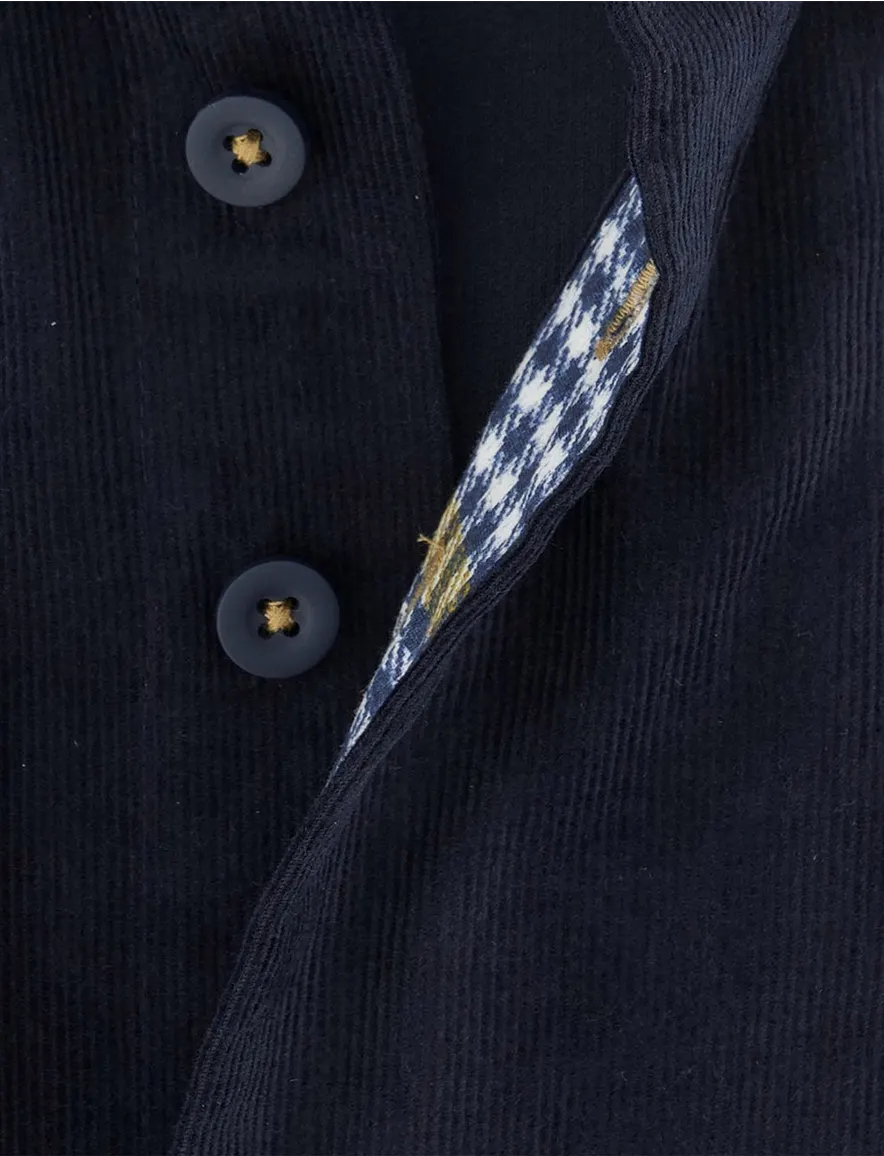 Portofino overhemd donkerblauw corduroy